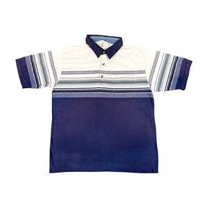 Vintage Single Stitch Faded Palmland Club Men’s Striped Polo Shirt Size XL